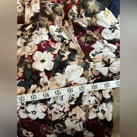 Christopher & Banks Floral Corduroy Button Up Jacket 
Size M - Picture 6 of 8